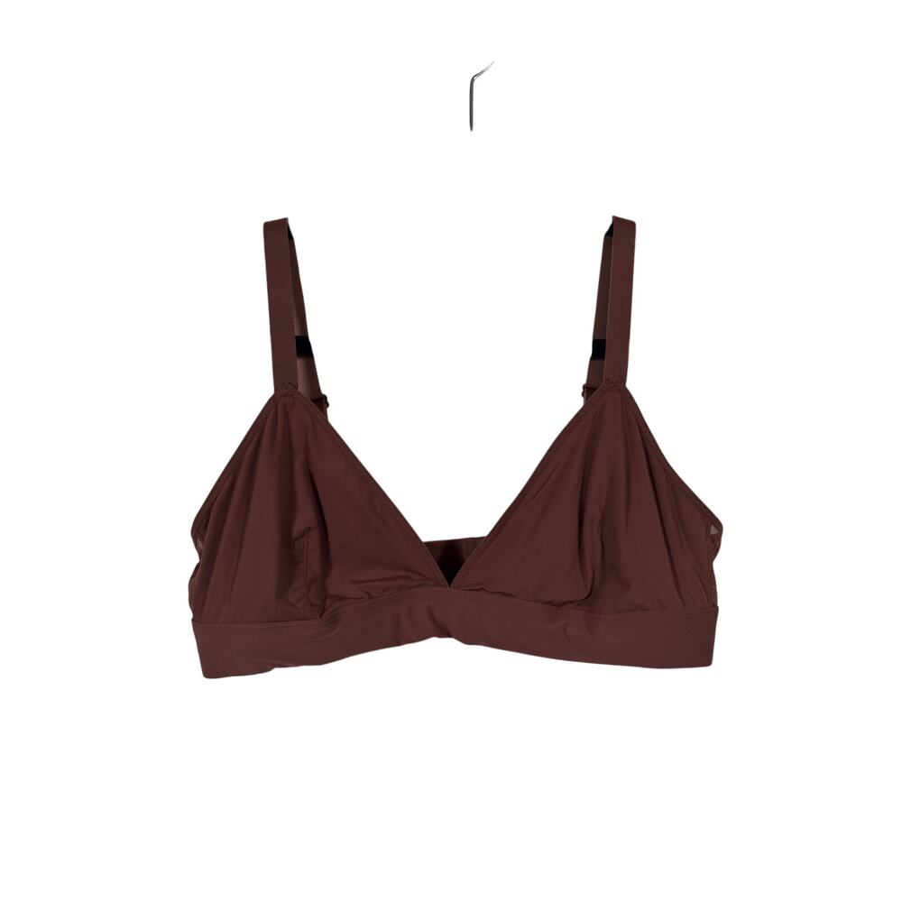 Parade Silky Mesh Triangle Bralette Bra Womens Large Brown